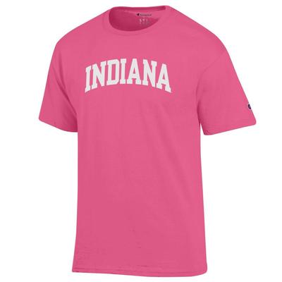 Indiana Champion Women's White Arch Tee HEIRLOOM_PINK