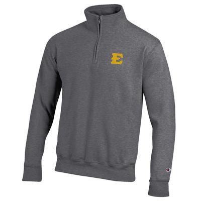 ETSU Champion Embroidered Logo 1/4 Zip GRANITE_HTHR