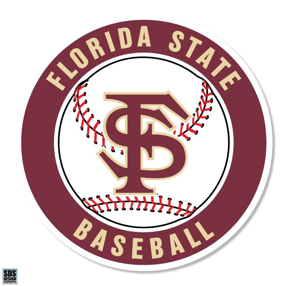 FSU Florida State 3" Baseball Circle Decal Alumni Hall