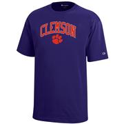  Clemson Champion Youth Arch Logo Tee