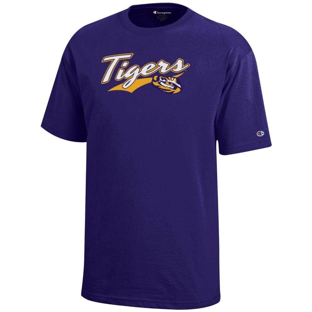 LSU | LSU Champion YOUTH Script Mascot Tee | Alumni Hall