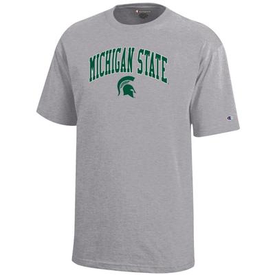 Michigan State Champion YOUTH Arch Logo Tee OXFORD_GREY