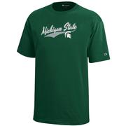  Michigan State Champion Youth Script Logo Tee