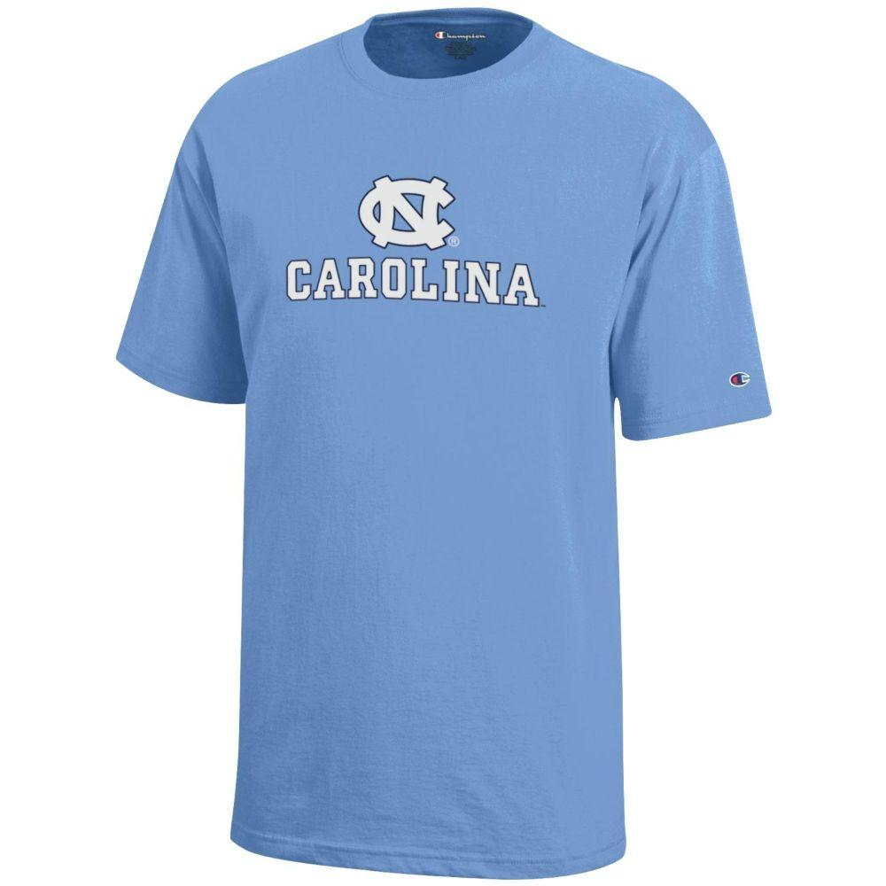 Carolina Champion Youth Combo Wordmark Tee - LT_BLUE