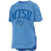  Mtsu Pressbox New Zealand Vintage Wash Poncho Top