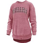  Indiana Pressbox Oakville Plaid Reverse Poncho Pullover