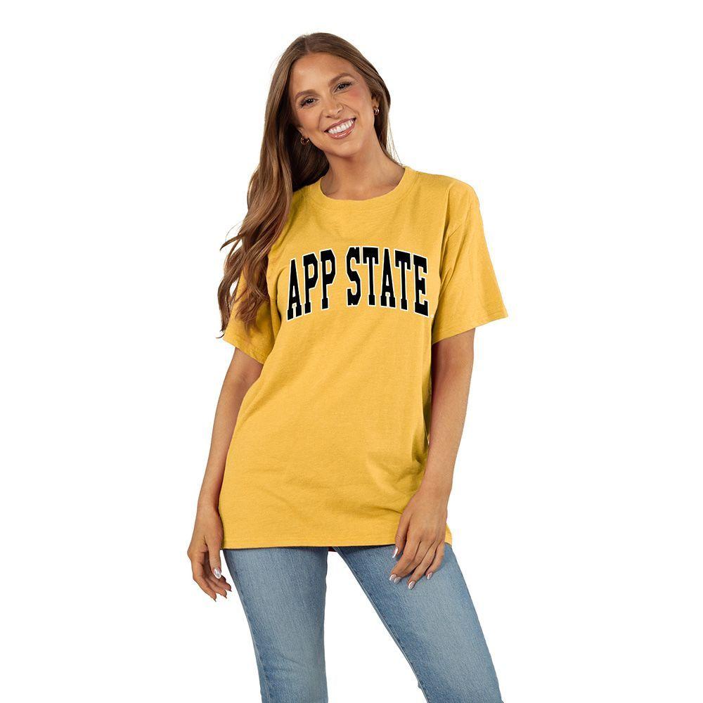 App | App State Tall Outline Arc Effortless Tee | Alumni Hall