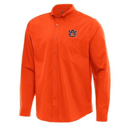 Auburn Antigua Flight Long Sleeve Woven Shirt MANGO