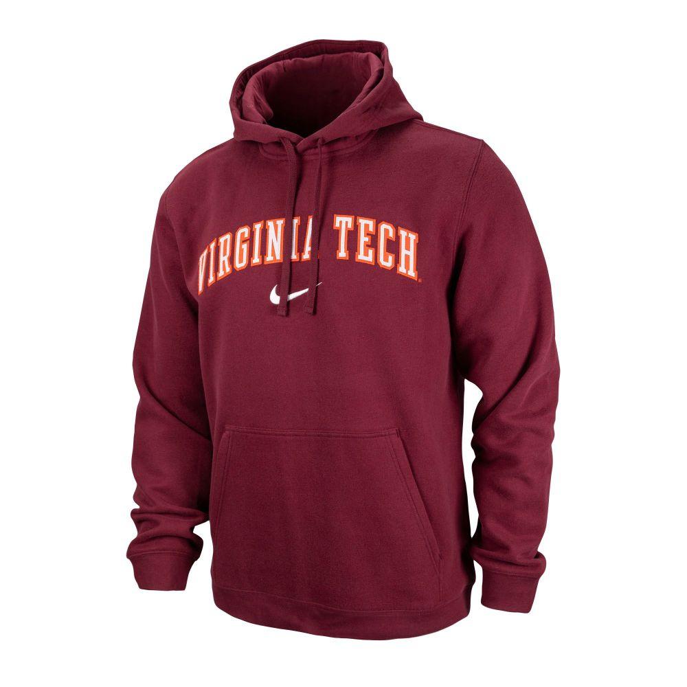 Hokies | Virginia Tech Nike Tackle Twill Club Fleece Hoodie | Alumni Hall