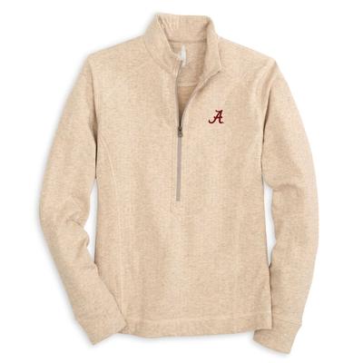 Alabama Johnnie-O Women's Kennedy 1/4 Zip Pullover OATMEAL