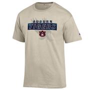  Auburn Champion Wordmark Stack Over Tonal Logo Tee