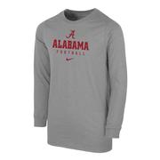  Alabama Nike Youth Cotton Team Issue Long Sleeve Tee