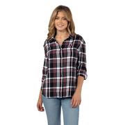  Georgia Boyfriend Long Sleeve Plaid Woven