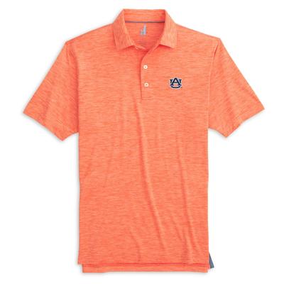 Auburn Johnnie-O Huron Heathered Polo ORANGE