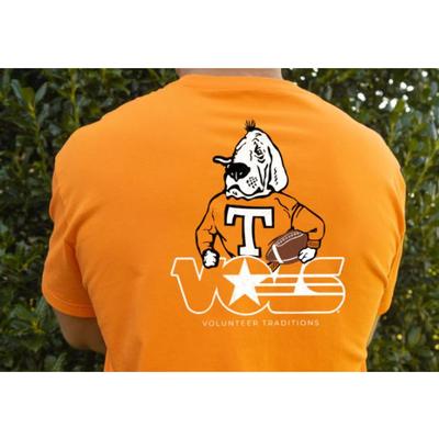 Tennessee Volunteer Traditions Vault Smokey Football Pocket Tee