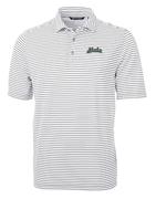  Michigan State Cutter & Buck Vault Virtue Eco Pique Stripe Polo