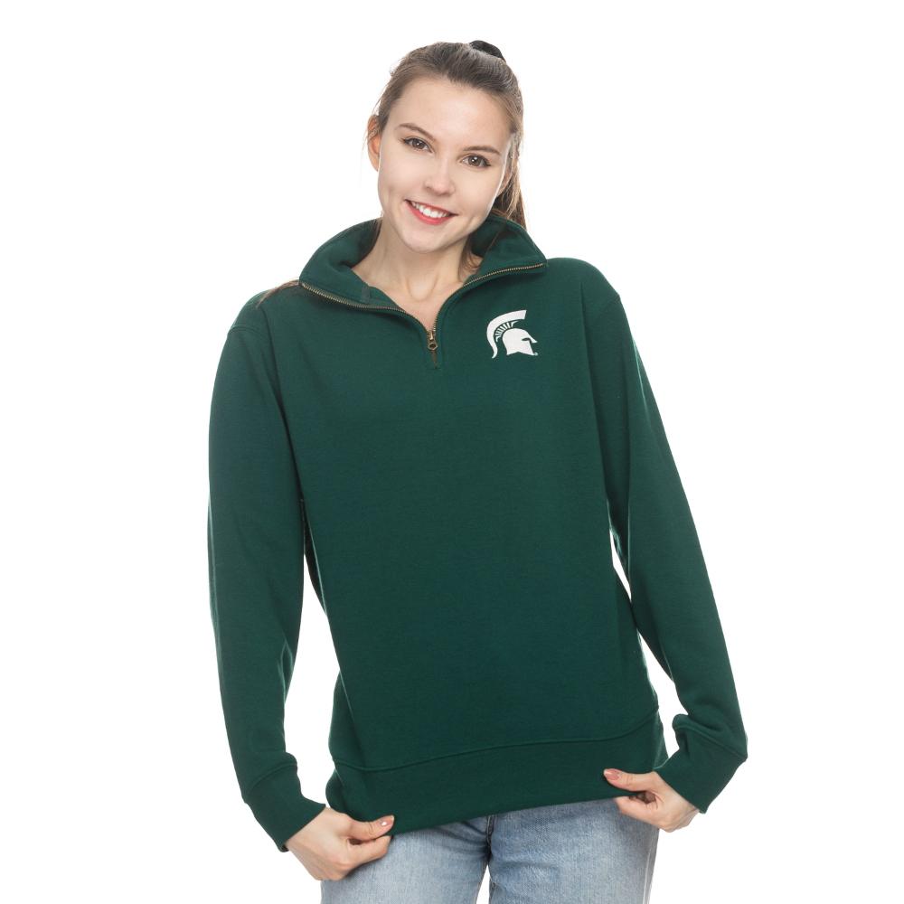 Spartans | Michigan State Zoozatz Sport Crew 1/4 Zip Pullover | Alumni Hall