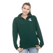  Michigan State Zoozatz Sport Crew 1/4 Zip Pullover