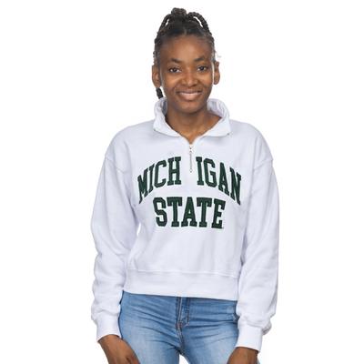 Michigan State Zoozatz Applique Sport Crew 1/4 Zip Pullover