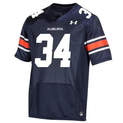 Auburn Under Armour #34 Premier Football Jersey NAVY