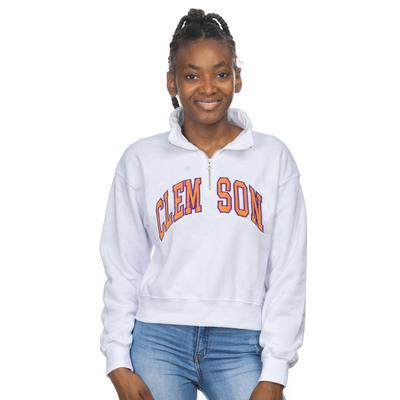 Clemson Zoozatz Applique Sport Crew 1/4 Zip Pullover