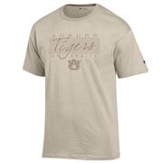  Auburn Champion Women's Tonal Straight Stack Over Logo Tee