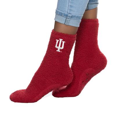 Indiana Fuzzy Crew Slipper Socks