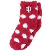  Indiana Youth Polka Dot Fuzzy Socks