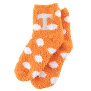  Tennessee Youth Polka Dot Fuzzy Socks