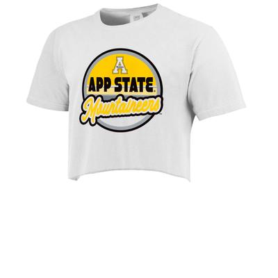 App State Retro Circle Cropped Comfort Colors Tee