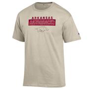  Arkansas Champion Wordmark Over Tonal Logo Tee