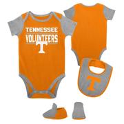  Tennessee Infant Home Field Creeper, Bib, Bootie Set