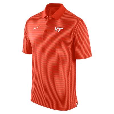 Virginia Tech Nike Stadium Stripe Polo ORANGE