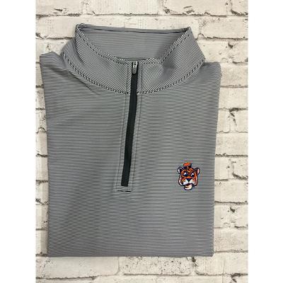 Auburn Peter Millar Perth Vault Mini Stripe Stretch 1/4 Zip Pullover