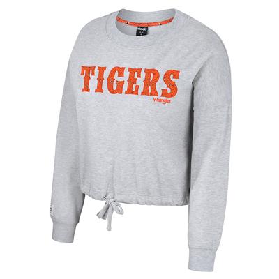 Clemson Colosseum Wrangler Cropped Cinched Fleece Pullover