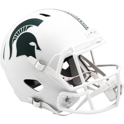 Michigan State Ridell White Replica Helmet