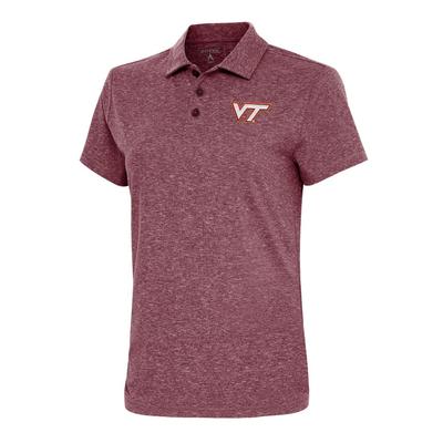Virginia Tech Antigua Women's Motivated Brushed Jersey Polo