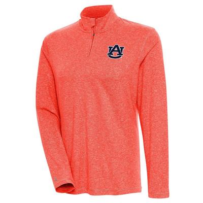 Auburn Antigua Women's Confront 1/4 Zip Pullover MANGO_HEATHER