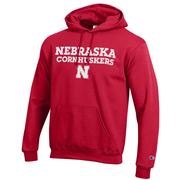  Nebraska Champion Straight Stack Hoodie