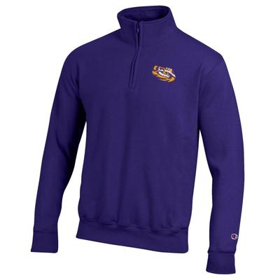 LSU Champion Embroidered Logo 1/4 Zip PURPLE