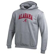  Alabama Champion Youth Wordmark Over Logo Hoodie