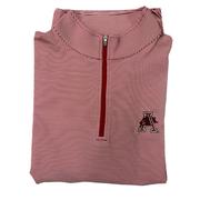  Arkansas Peter Millar Vault Leaping Hog Perth Mini Stripe 1/4 Zip Pullover