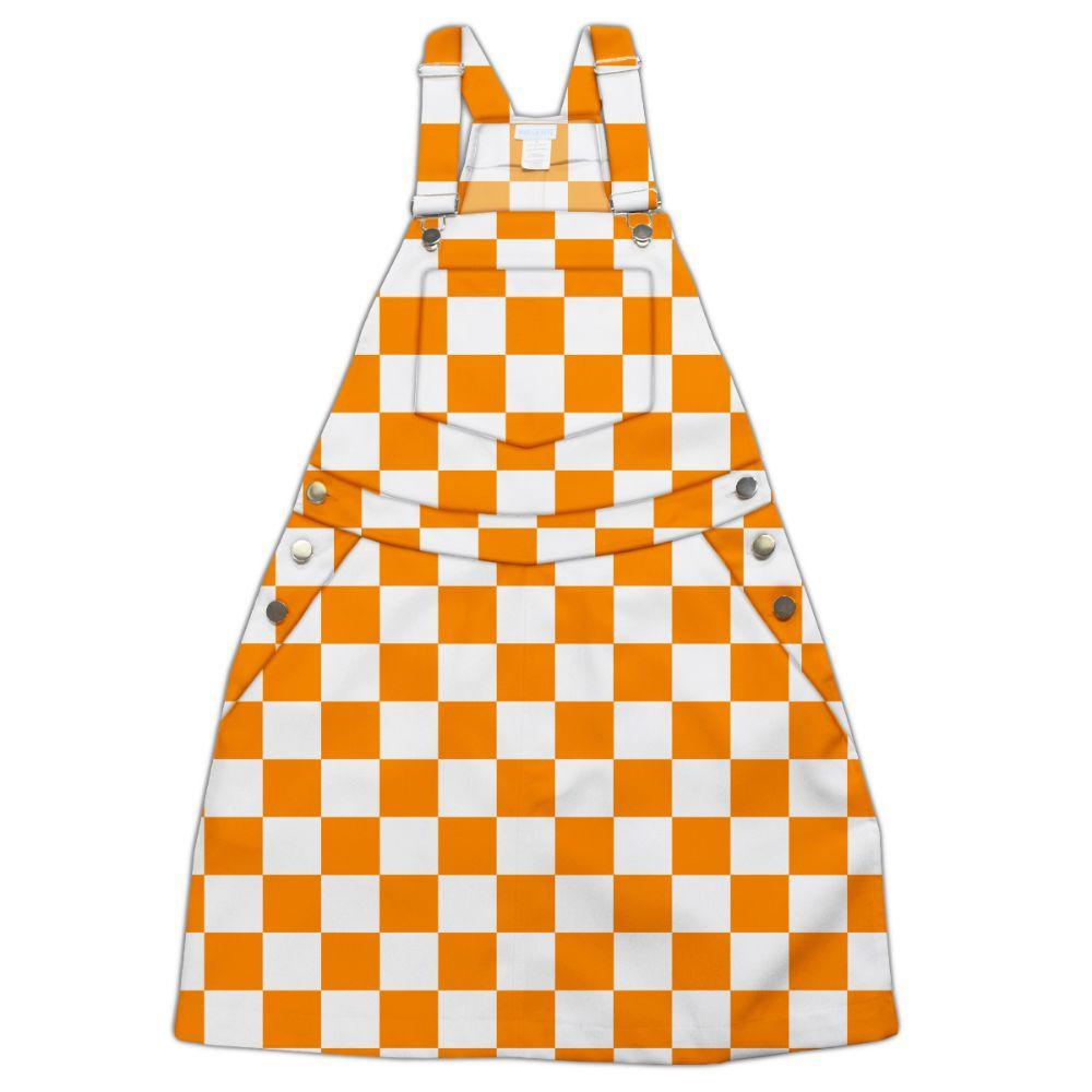 Tennessee Volunteer Orange & White Checkered Game Bib Overalls