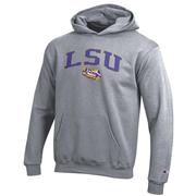  Lsu Champion Youth Wordmark Over Logo Hoodie