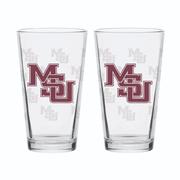  Mississippi State Vault 16 Oz Xd Cv Interlock Msu Pint Glass