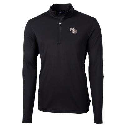 Mississippi State Cutter & Buck Vault Interlock MSU Ecopique Virtue 1/4 Zip Pullover