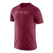  Florida State Nike Dri- Fit Legend Logo Wordmark Football Tee