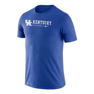 Kentucky Nike Dri-Fit Legend Logo Wordmark Football Tee