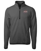  Mississippi State Cutter & Buck Men's Cascade Sherpa Fleece 1/4 Zip Pullover