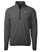  Virginia Tech Cutter & Buck Men's Cascade Sherpa Fleece 1/4 Zip Pullover